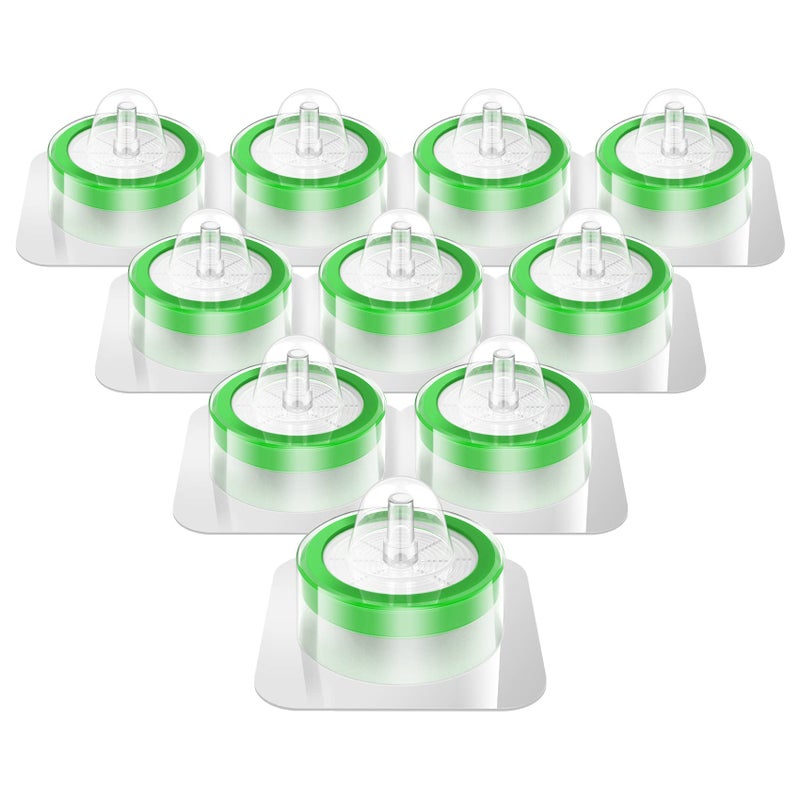 SimPure Sterile Syringe Filter PES 10 Pack, 0.22um Pore Size, 33mm Membrane Diameter, Hydrophilic Filtration High Throughput Sterile Packed Individually - Image 1